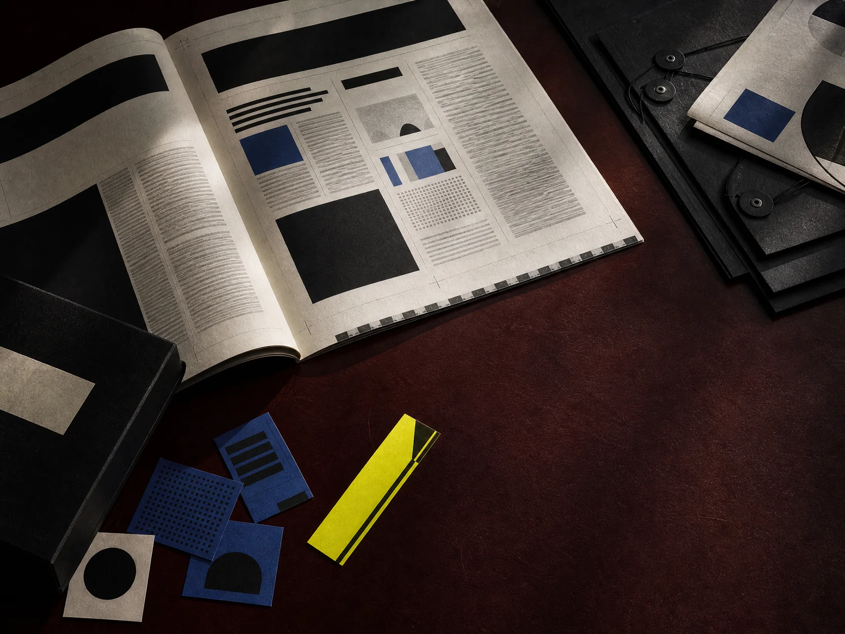Decision briefing table with evidence packets