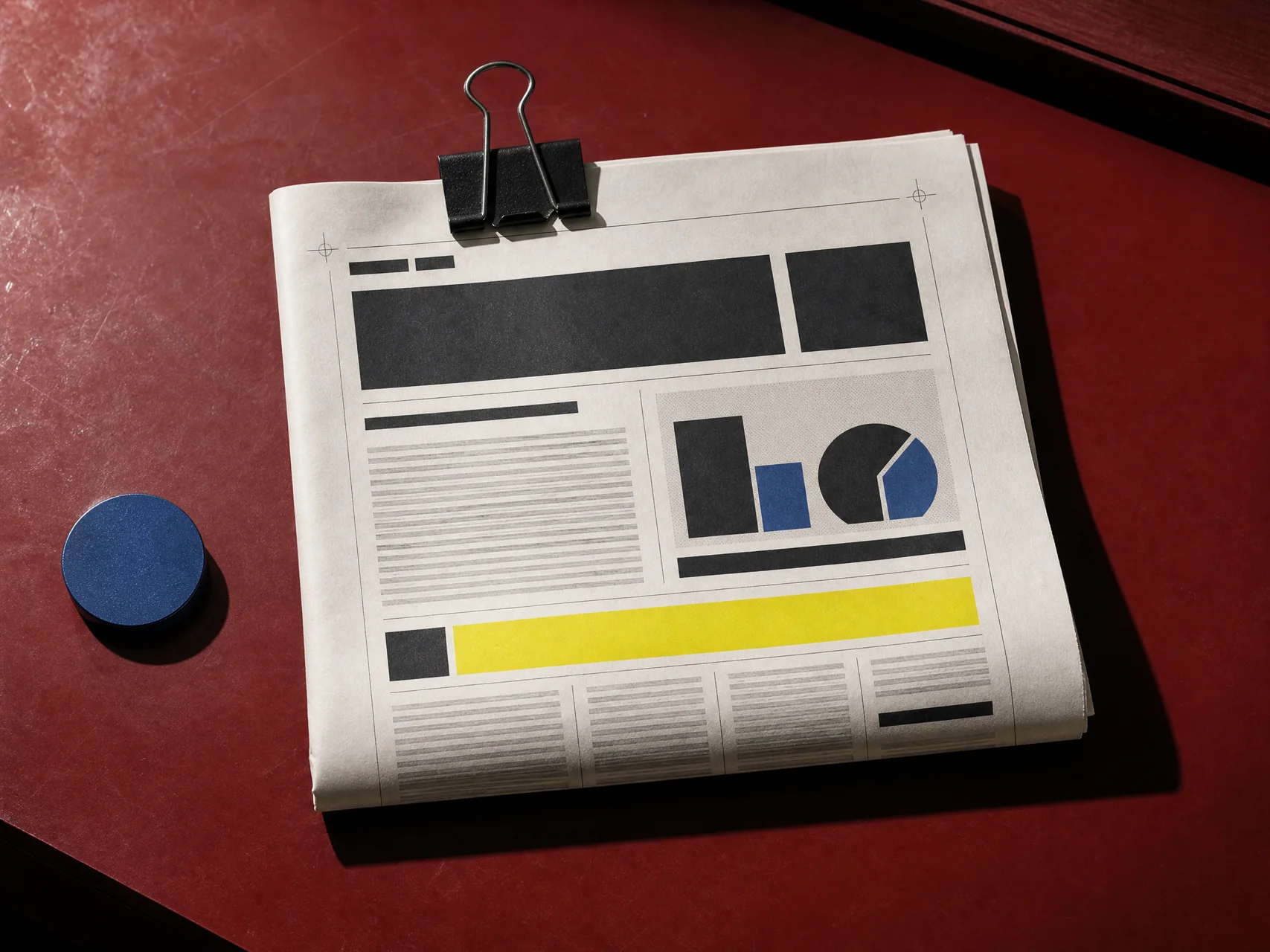 Folded decision memo with evidence sidebar